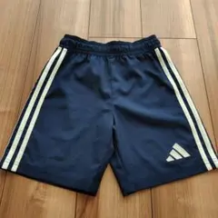 adidas ハーフパンツ ネイビー 3本ライン キッズ 130
