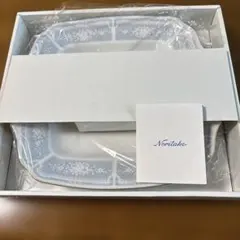 Noritake レースウッドゴールド角皿　新品　箱付　お値下げしました‼️