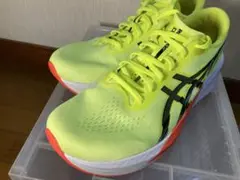 アシックス マジックスピード4 28cm ランニングシューズ 厚底 イエロー 黄