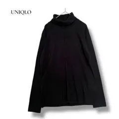 ユニクロ UNIQLOヒートテック タートルネック XL ブラック 無地 長袖