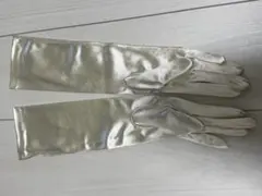結婚式　アイボリー サテン グローブ　肘下