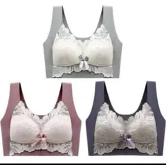 2 Lシームレスブラナイトブラノンワイヤー大きいサイズゆったり3枚