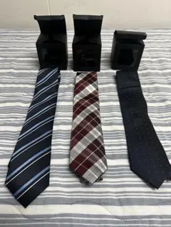 ネクタイ3本セット（ストライプ・チェック・ドット）