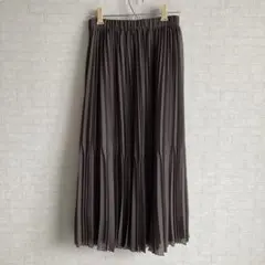 NOLLEY'S SOPHI ロングプリーツスカート　グレーのサムネイル