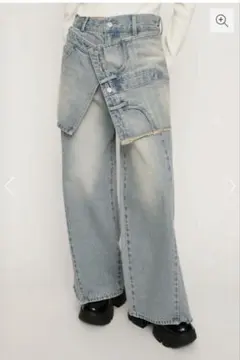 SLY REMAKE ASYMMETRY L／W DENIM パンツ サイズOのサムネイル