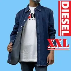 新品　DIESEL　デニムシャツ　XXL　D-SIMPLY　Ａ03534ロゴ刺繍