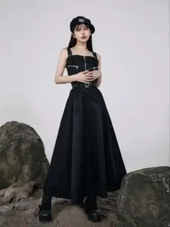 Darich ナイロンジャンパーロングワンピース