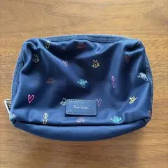Paul Smith アニマル お花柄 ポーチ ネイビー