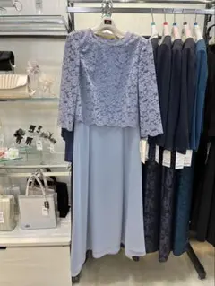 限定値下！《美品》東京イギン ノーカラー ツイード ワンピース　9AR