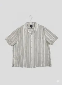 【極！美品】H&M ストライプ オープンカラーシャツ 半袖 リラックスフィット