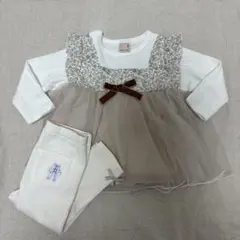 【新品タグ付き】petit main チュール　トップス レギンス　80 女の子