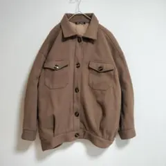 SPRAY PREMIUM 中綿 ジャケット L相当 ブラウン CPO風
