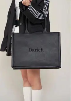 本日限定価格 darich ロゴレザートートバッグ ブラック