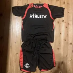 ATHLETA スポーツウェアセット リバーシブル　黒赤/赤黒