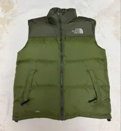 美品 THE NORTH FACE ダウンベスト ヌプシ　希少センターロゴ　L