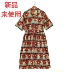 新品未使用 完売 shanti シャツワンピース アフリカンプリント アフリカ