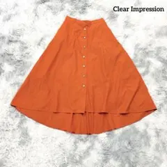 Clear Impression フレアスカート オレンジ サイズ1 レディースのサムネイル