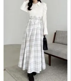 dazzlin シャツカラーコルセットタックワンピース
