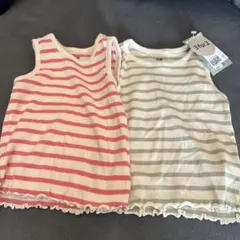 H&M ZARA 双子　ノースリーブタンクトップ 2枚セット　ボーダー