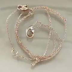 s*房様 テイクアップ k10PG ダイヤ 雫 ネックレス