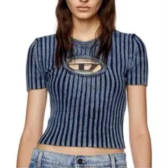 DIESEL オーバルDロゴ リブニット 半袖 トップス - メルカリ