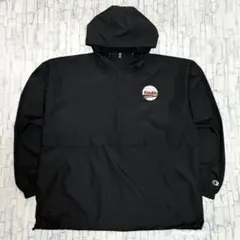 チャンピオン 古着 チーム プリントロゴ ハーフジップ アノラックパーカー XL