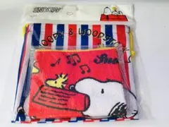 スヌーピー のハンカチ、巾着袋　４セット