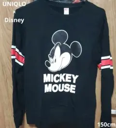 ユニクロ　ミッキー　トレーナー　150cm　ディズニー　コラボ　黒　廃盤　レア