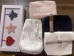 Dior ロゴ入りミニポーチ4点　 　　　　マキシマイザー　ピンク001セット