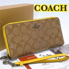極美品✨現行✨COACH コーチ ロング ジップ アラウンド ウォレット 長財布
