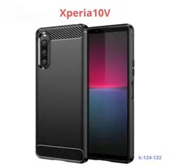 Xperia 10V ソフトケース 耐衝撃 おしゃれ シンプル ブラック