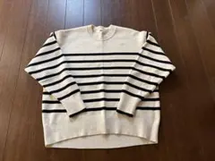 UNIQLO スムースコットンリラックスボーダークルーセーター Sサイズ