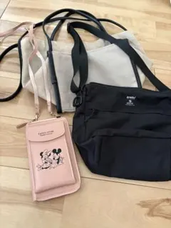 ミッキー プリント ショルダーバッグ セット3点