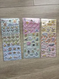 ポケモン　プチプチシール3枚セット