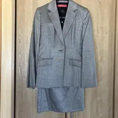 AK Anne Klein グレー チェック スカートスーツ