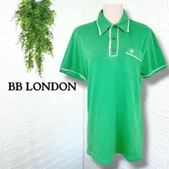 5822【BB LONDON】ヴィンテージポロシャツ 半袖 グリーン サイズ3