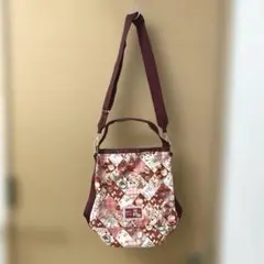 美品【レスポートサック】モノグラム 巾着ショルダーバッグ2way 