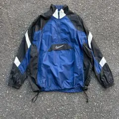 90s NIKE ナイロンジャケット 刺繍ロゴ マレーシア製 白タグ 銀タグ