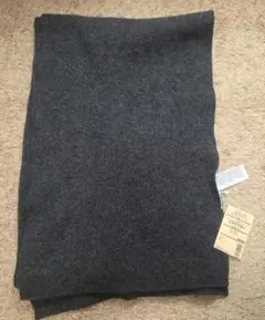 タグ付 無印良品 ウール リブニットマフラー　グレー