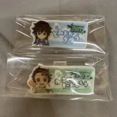 冨岡義勇　竈門炭治郎　きめつ食堂　ネームプレート風バッジ　鬼滅の刃