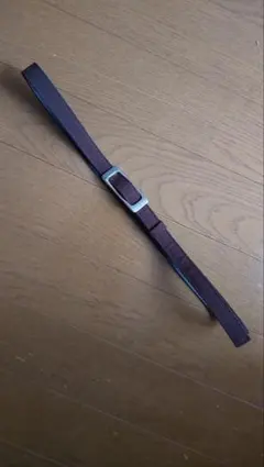 ブラウン シンプル ベルト 金属バックル　ソフト ベルト
