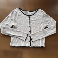 み*)様 GU リブバイカラーカーディガン　ニット　ベージュ