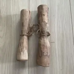 【古民具】木錘（きおもり）2個セット 漁具 時代物 オブジェ アンティーク