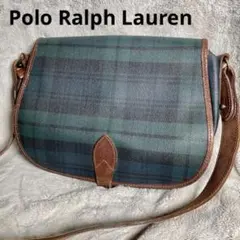ポロラルフローレン ショルダーバッグ PVC レザー ブラックウォッチ