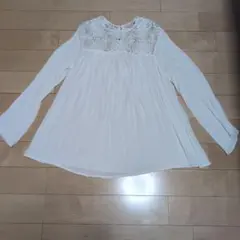 ZARA BASIC ホワイト長袖チュニック