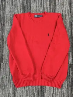 新品 Polo by Ralph Lauren 赤 ニットセーター M
