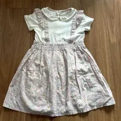 センスオブワンダー　リバティプリント　花柄ワンピース　110