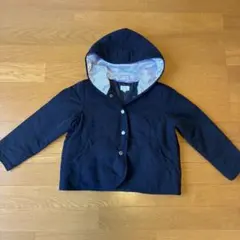 ナチュラルビューティーベーシック　フード付きジャケット ネイビー　コート