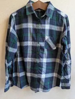 UNIQLO チェック柄シャツ （グリーン系）Lサイズ