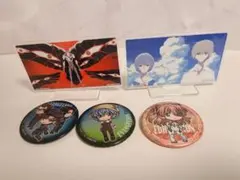 エヴァンゲリオン 缶バッジ3個セットとアクリルパネル